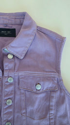 Veste à patchs rose pâle de marque Noisy Way - taille S - Metalvest