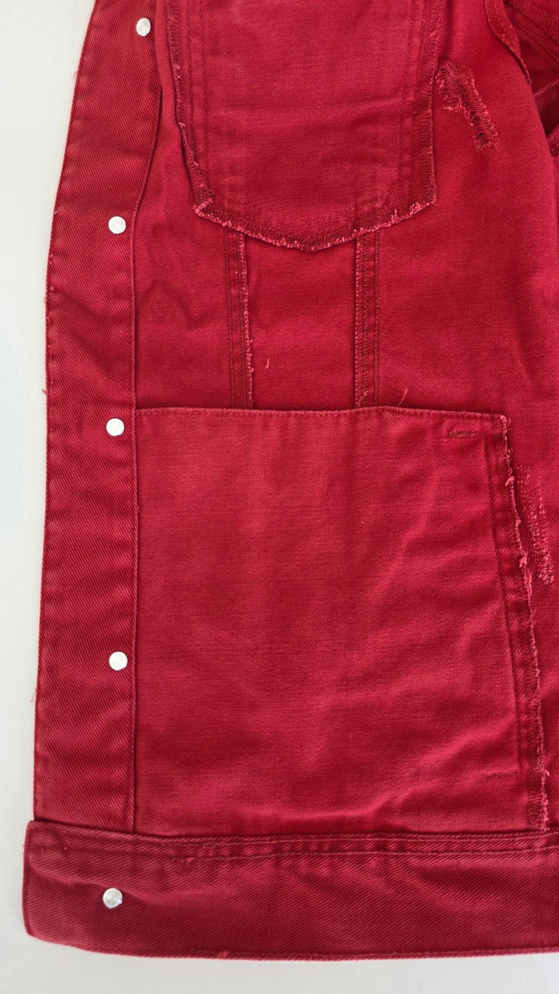Veste à patchs rouge de marque Terranova - taille XL - Metalvest