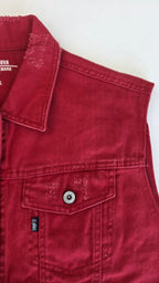Veste à patchs rouge de marque Terranova - taille XL - Metalvest