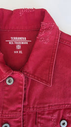 Veste à patchs rouge de marque Terranova - taille XL - Metalvest