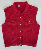 Veste à patchs rouge - taille M - Metalvest
