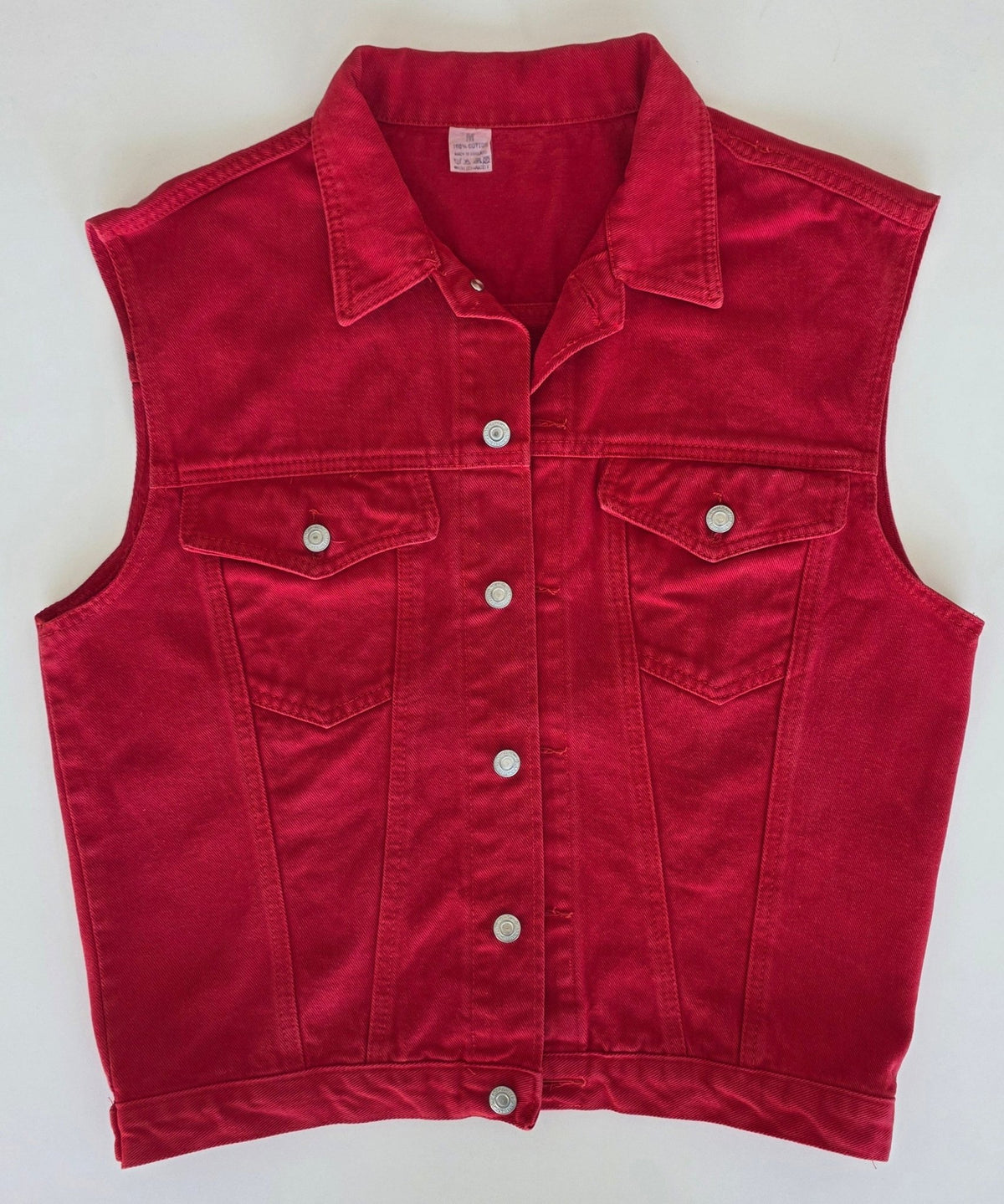 Veste à patchs rouge - taille M - Metalvest