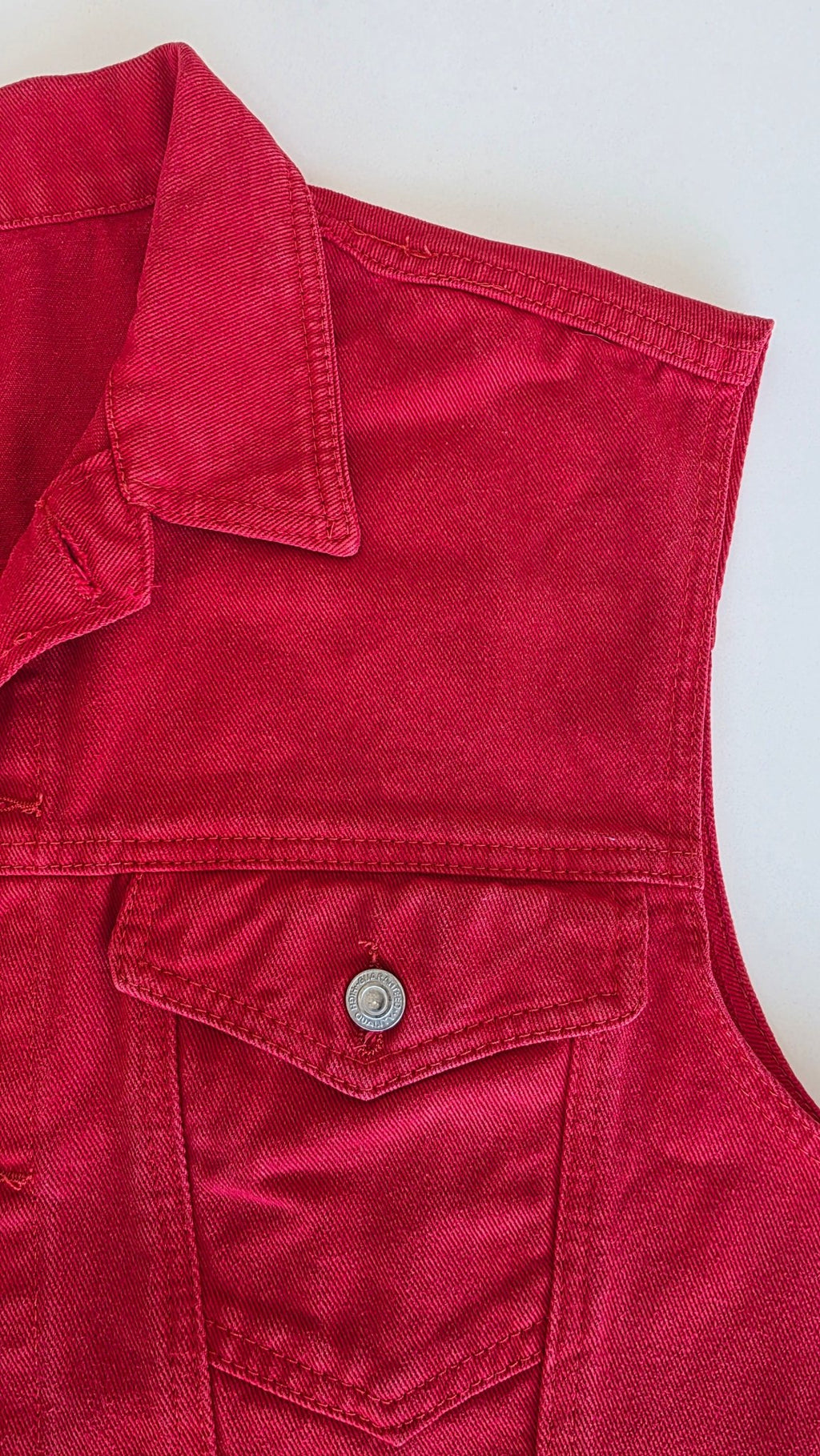 Veste à patchs rouge - taille M - Metalvest