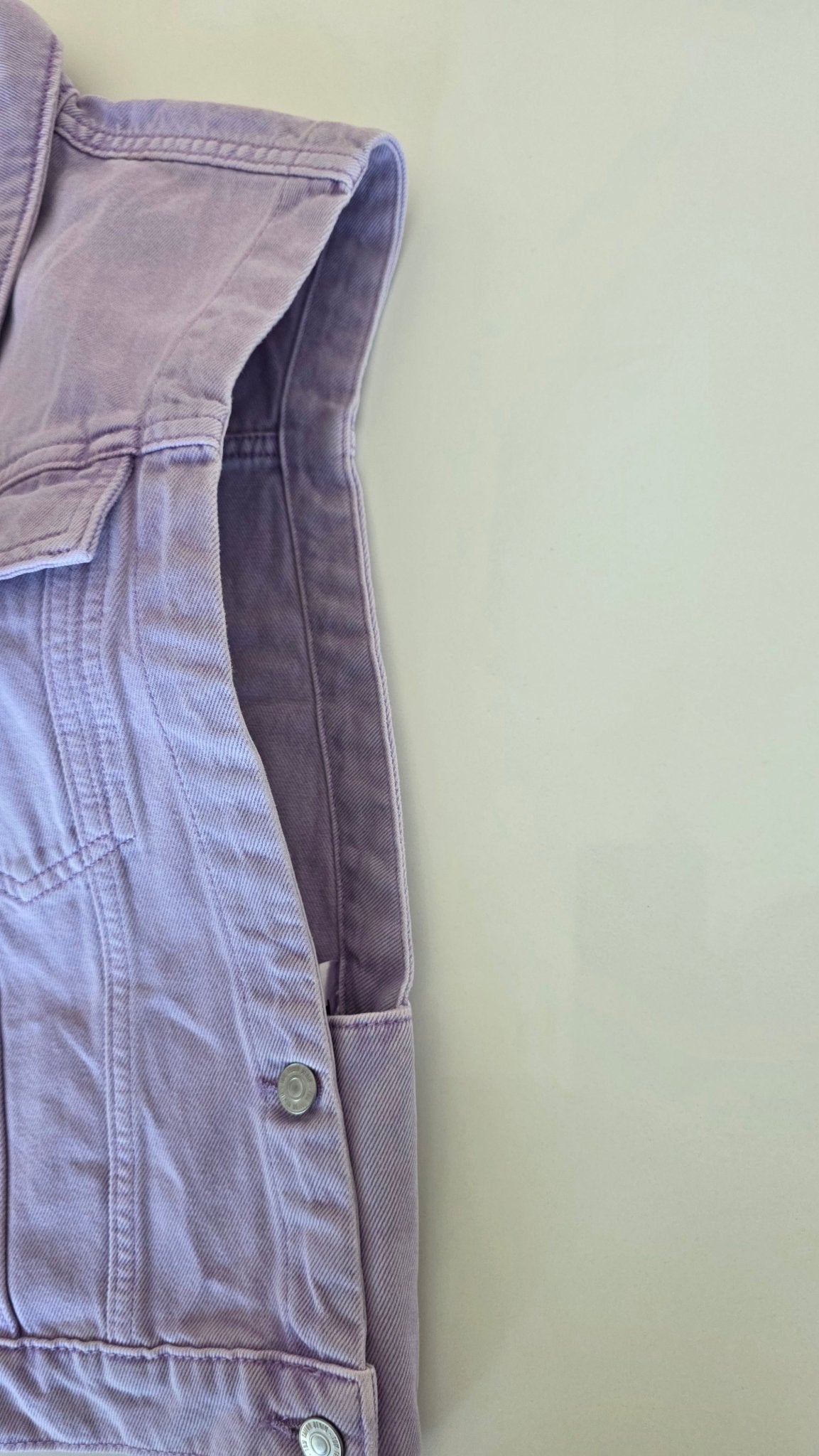 Veste à patchs violet clair de marque Tom Taylor - taille S - Metalvest