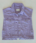 Veste à patchs violet clair de marque Tom Taylor - taille S - Metalvest
