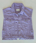 Veste à patchs violet clair de marque Tom Taylor - taille S - Metalvest