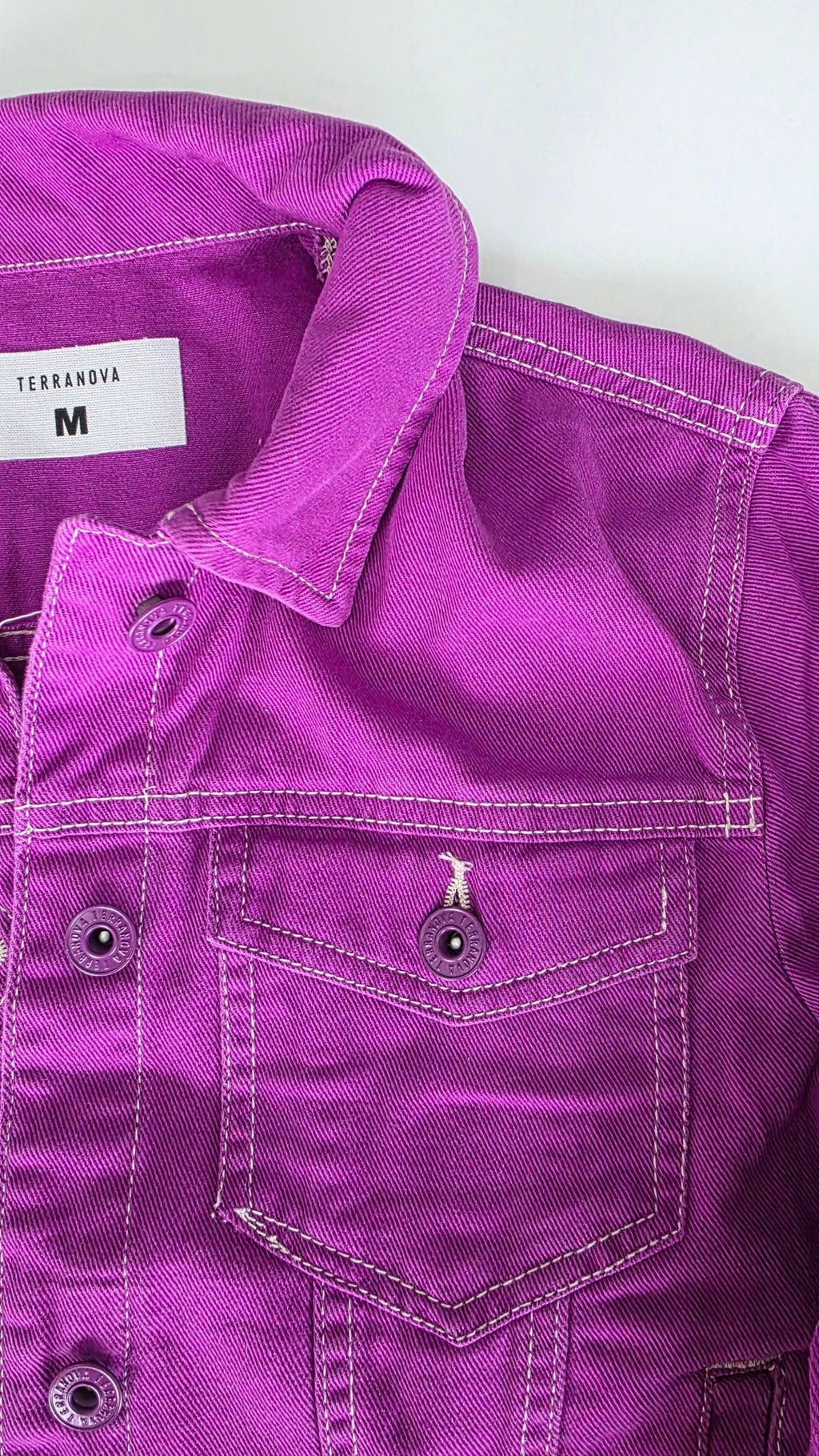 Veste à patchs violet de marque Terranova - taille M - Metalvest