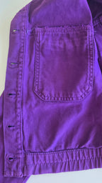 Veste à patchs violet foncé de marque Zara - taille M - Metalvest