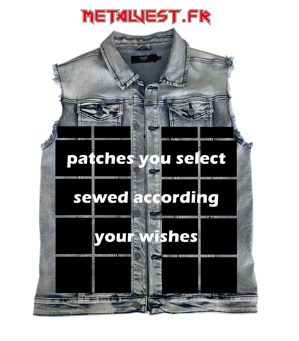 Veste à patches sur mesure noire