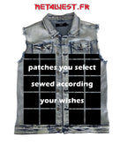 Veste à patches sur mesure noire