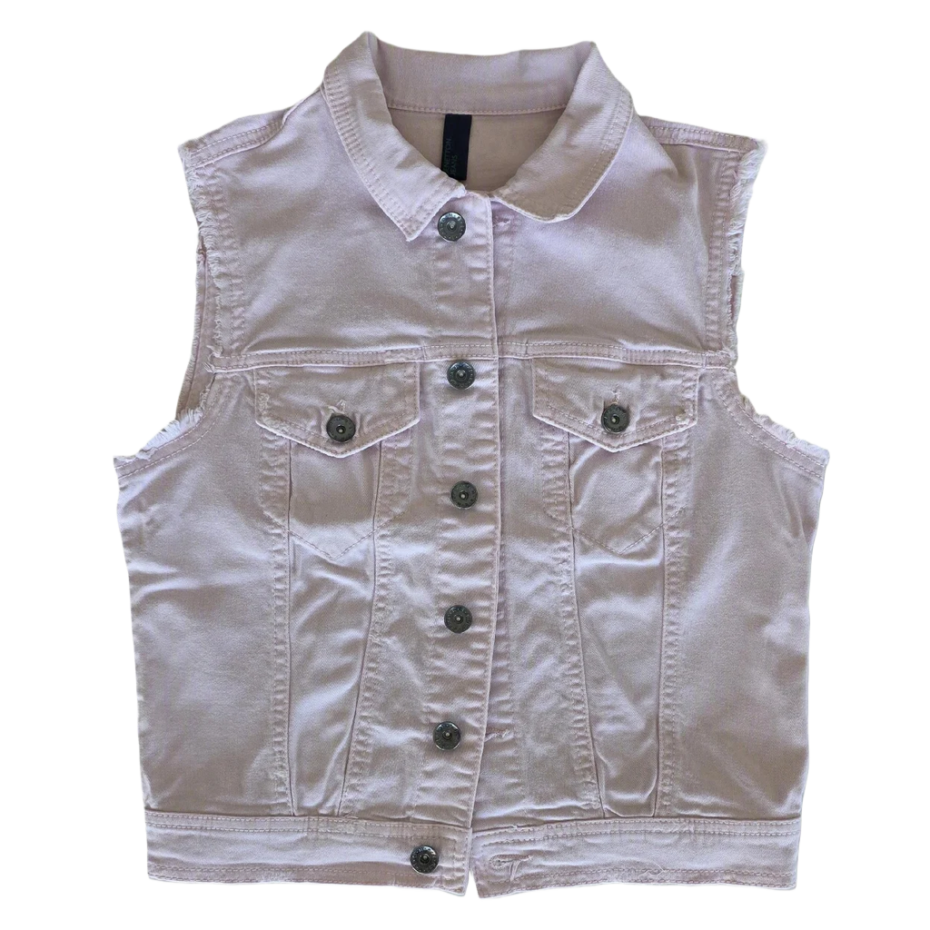 Veste à patchs rose pâle de marque Benetton - taille S